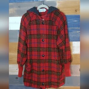 Jennifer Chase Vintage Plaid Wool Coat 14